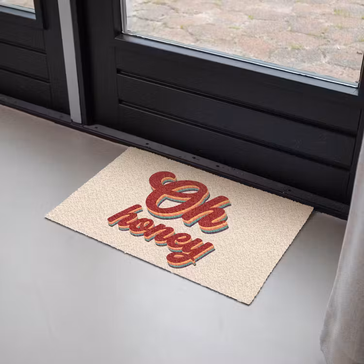 Deurmat - Oh honey - Rood - Schaduw — 2