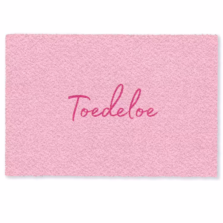 Deurmat - Toedeloe - Roze - Minimalistisch — 1