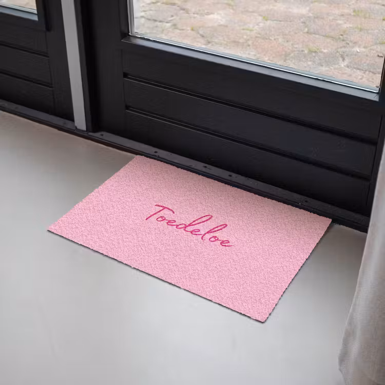 Deurmat - Toedeloe - Roze - Minimalistisch — 2
