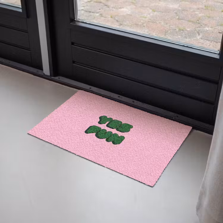 Deurmat - Yes fun - Groen - Roze — 2