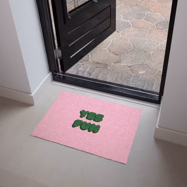 Deurmat - Yes fun - Groen - Roze — 4