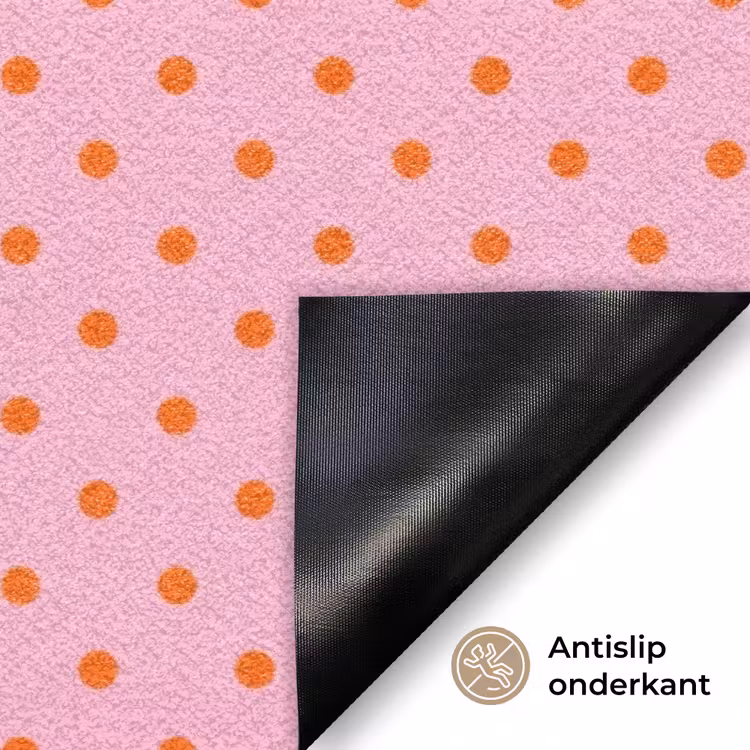 Deurmat - Yes fun - Groen - Roze - Stippen — 6