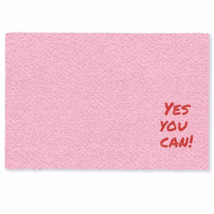 Deurmat - Yes you can do it - Rood - Roze — 1