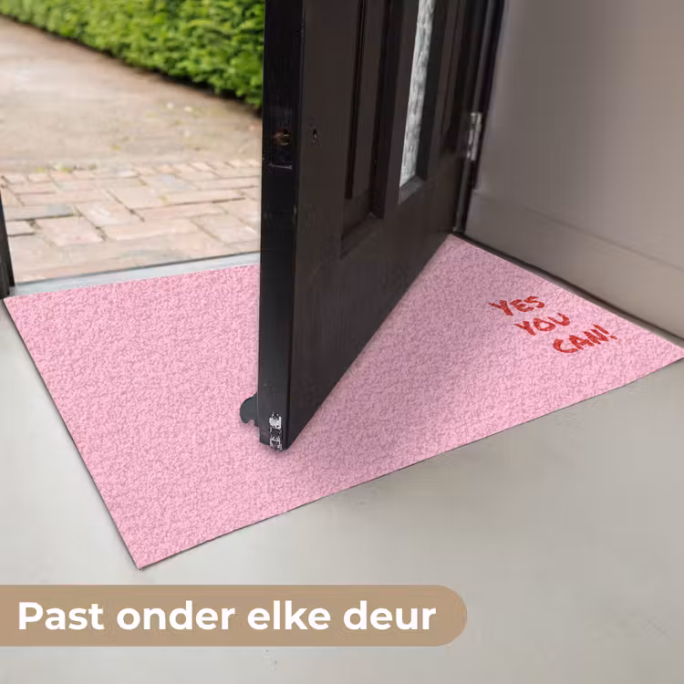 Deurmat - Yes you can do it - Rood - Roze — 7