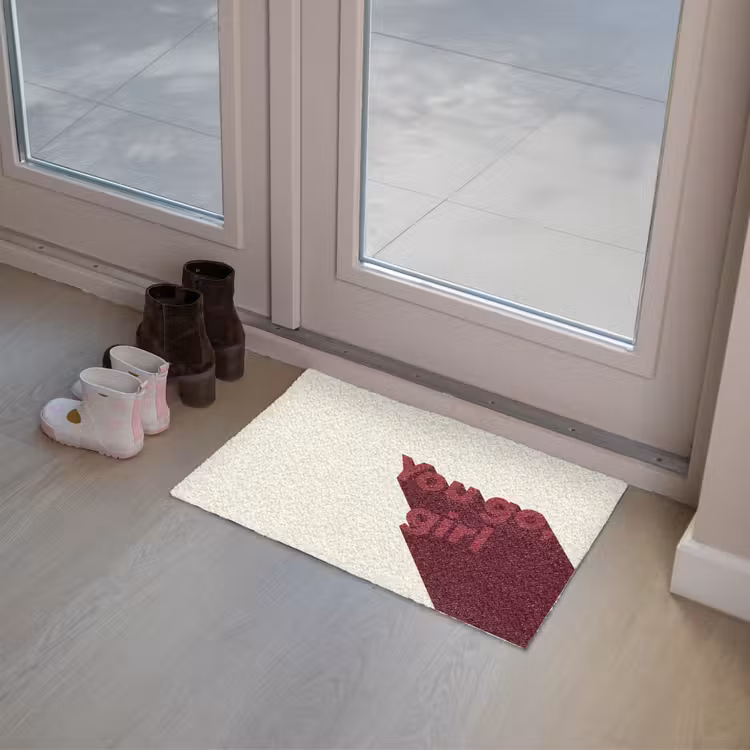 Deurmat - you go girl - 3D - Rood — 8