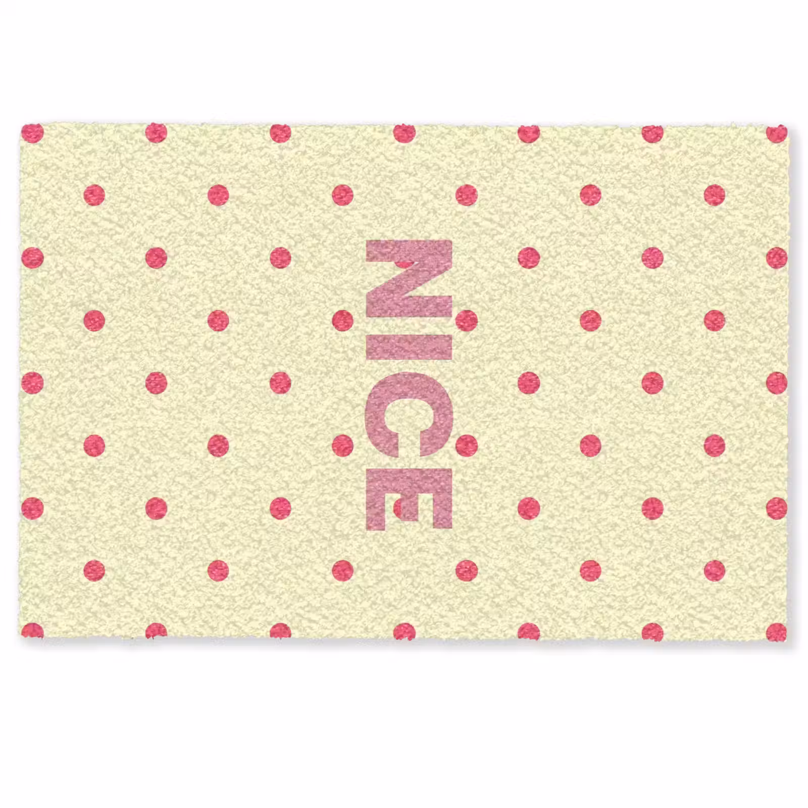 Deurmat - Nice - Stippen - Roze - Geel — 1
