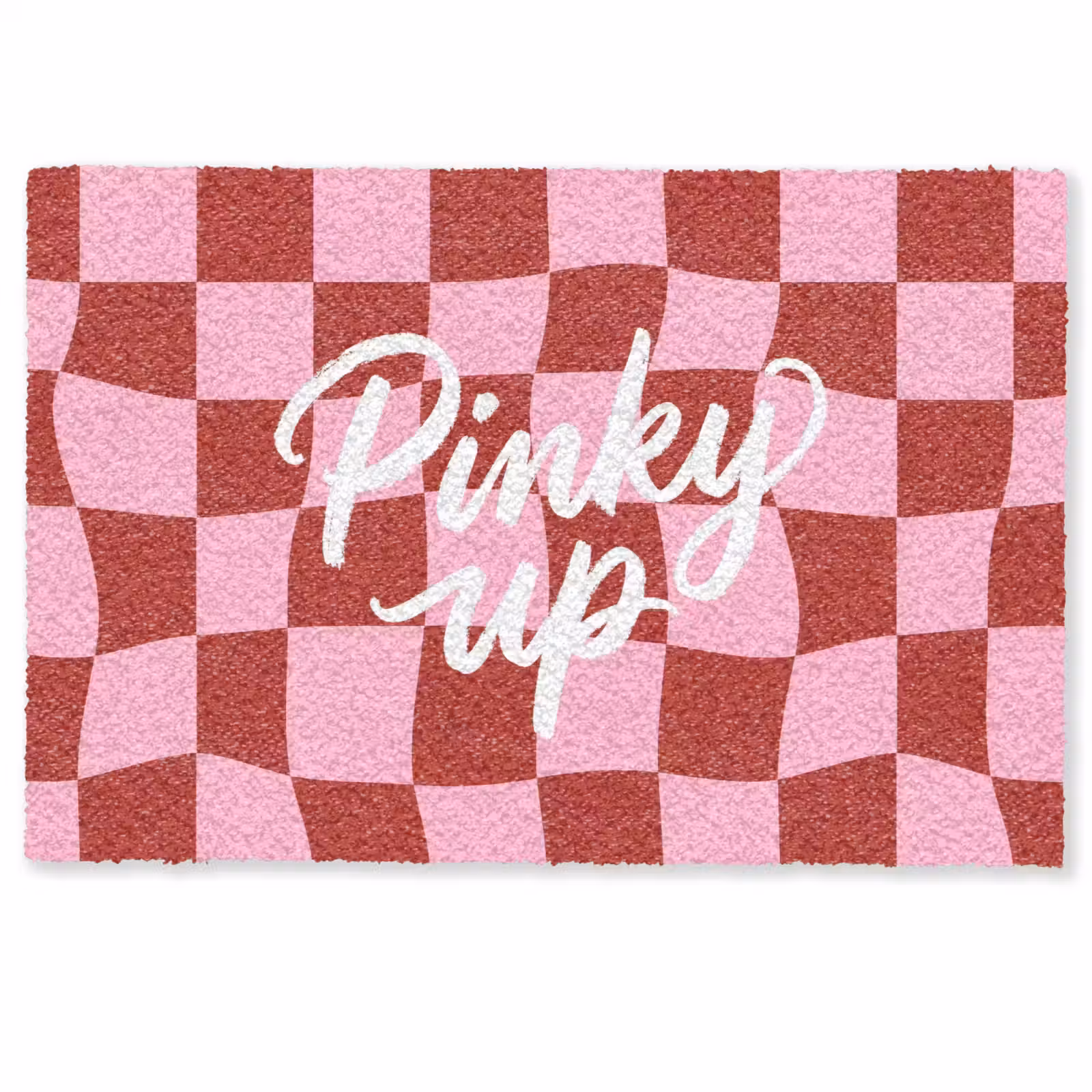 Deurmat - Pinky up - Geblokt - Bordeauxrood — 1