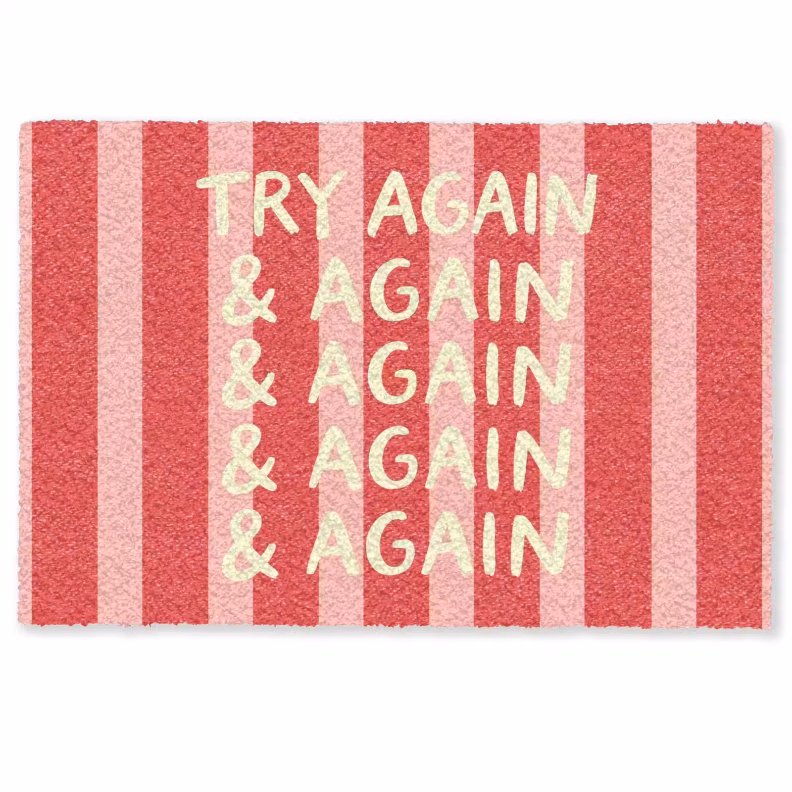 Deurmat - Strepen - Rood - Try again — 1