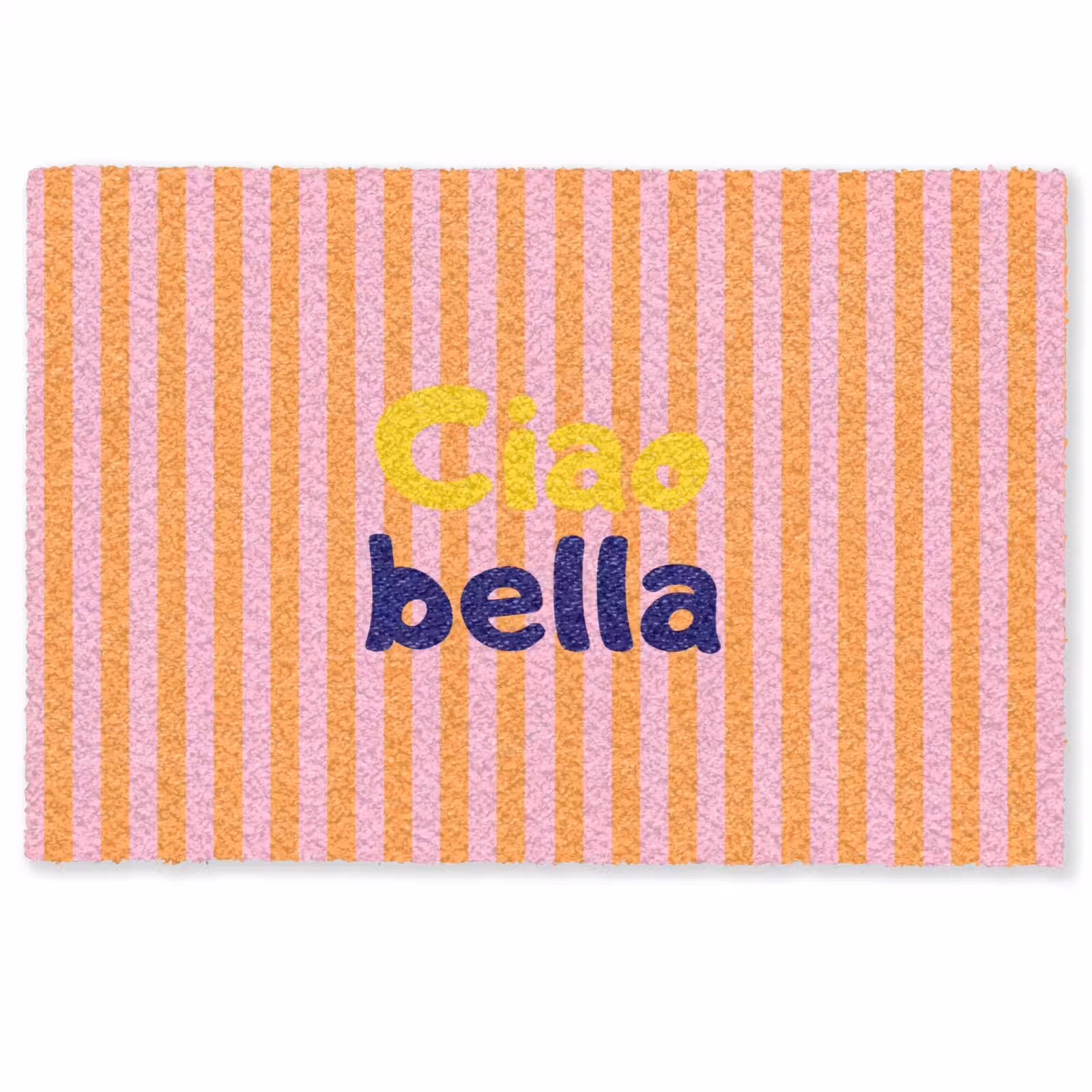 Deurmat - Verticaal - Strepen - Oranje - Ciao bella — 1