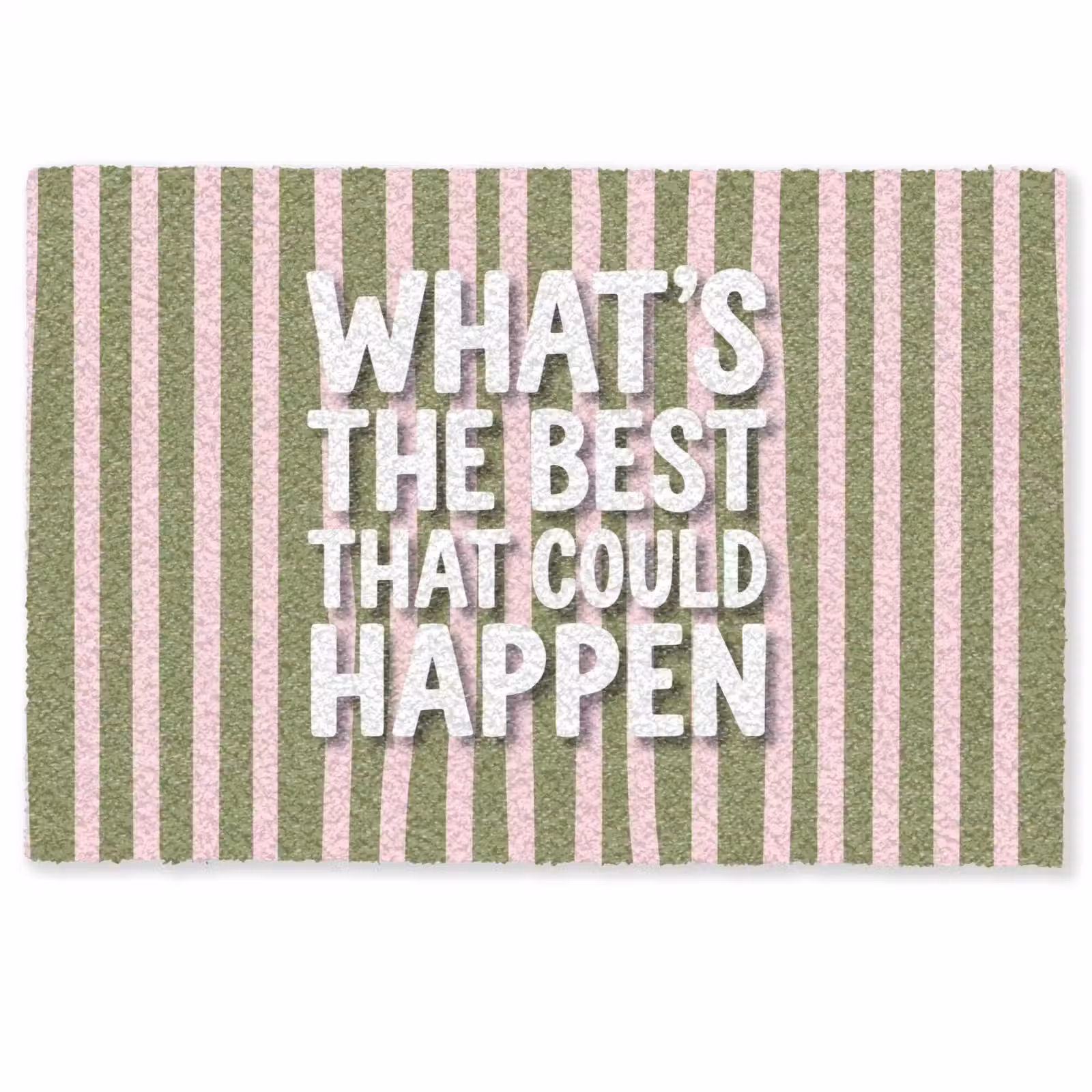 Deurmat - What's the best that could happen - Strepen - Groen - Roze — 1