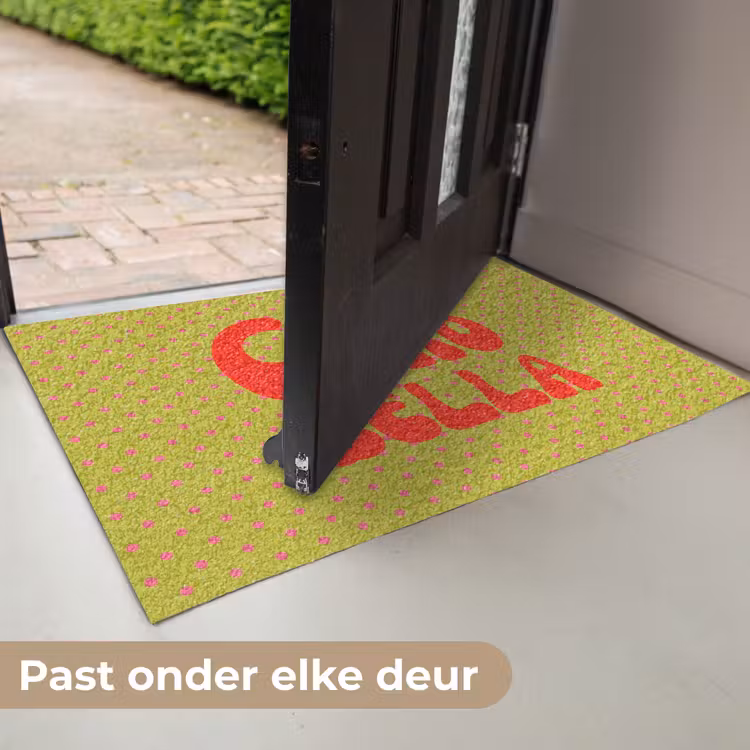 Deurmat - Ciao bella - Rood - Groen - Stippen — 7