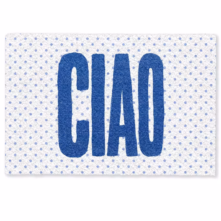 Deurmat - Ciao - Blauw - Stippen — 1