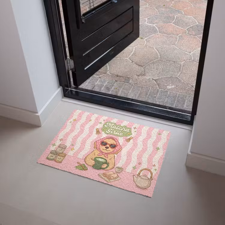 Deurmat - Matcha - Hond - Roze - Groen — 4