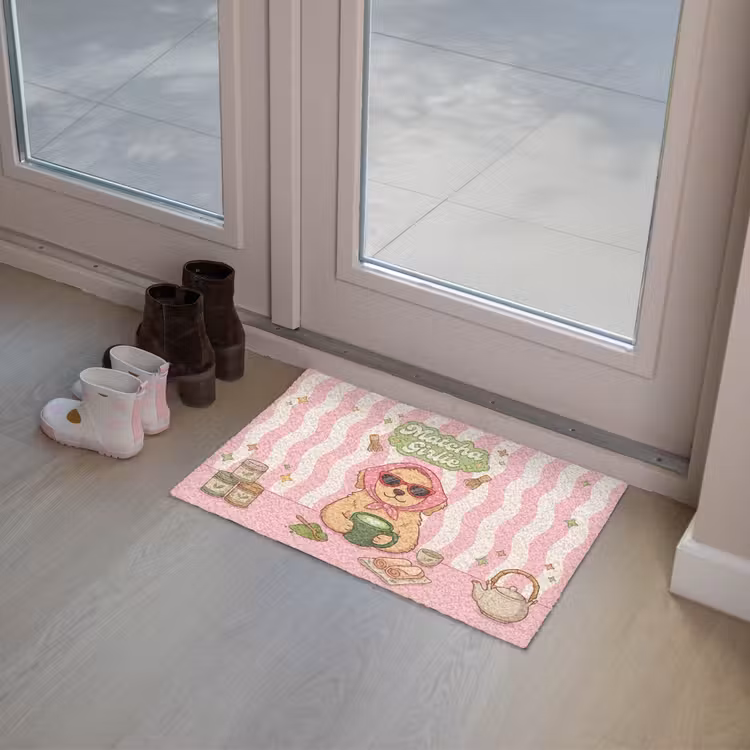Deurmat - Matcha - Hond - Roze - Groen — 8