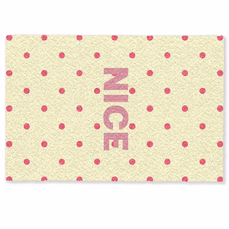 Deurmat - Nice - Stippen - Roze - Geel — 1