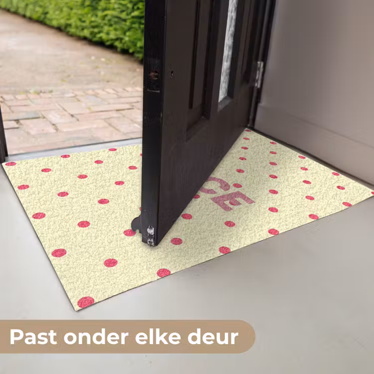 Deurmat - Nice - Stippen - Roze - Geel — 7