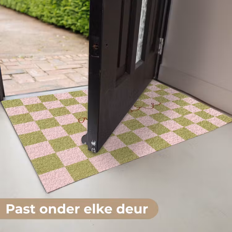 Deurmat - Patroon - Geblokt - Olijfgroen - Amore — 7