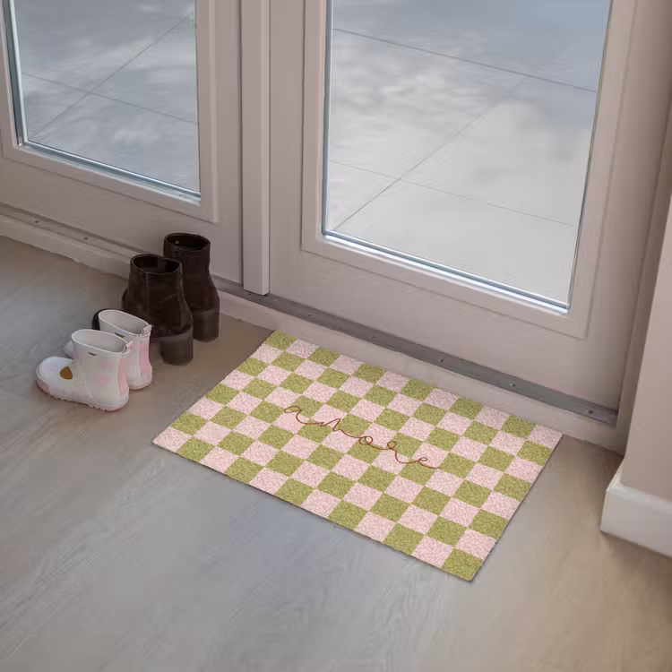 Deurmat - Patroon - Geblokt - Olijfgroen - Amore — 8