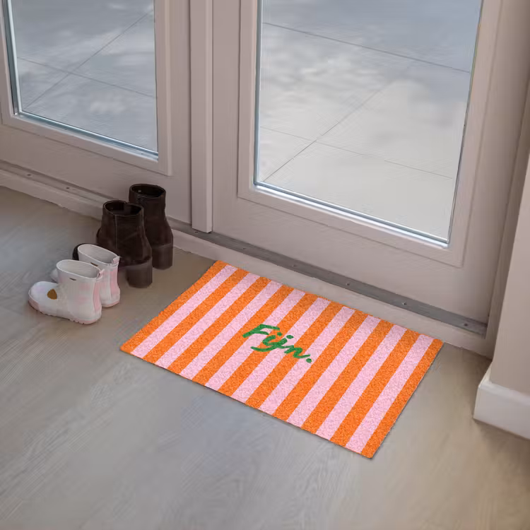 Deurmat - Patroon - Oranje - Fijn - Strepen — 8
