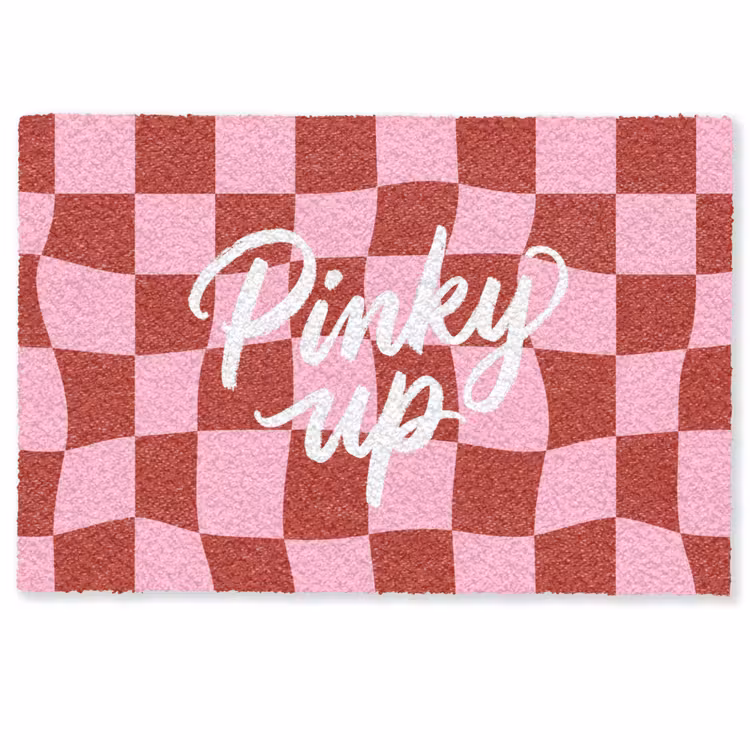 Deurmat - Pinky up - Geblokt - Bordeauxrood — 1