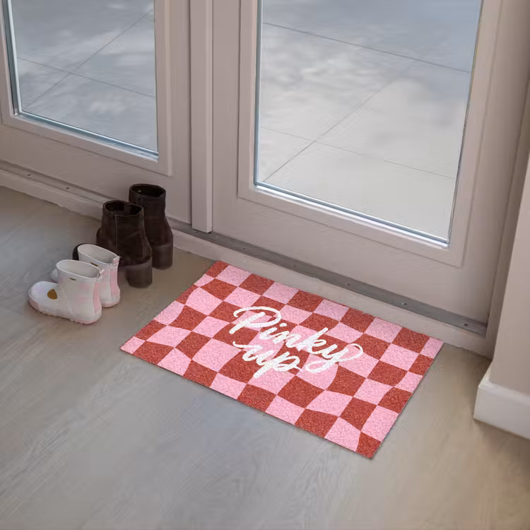 Deurmat - Pinky up - Geblokt - Bordeauxrood — 8