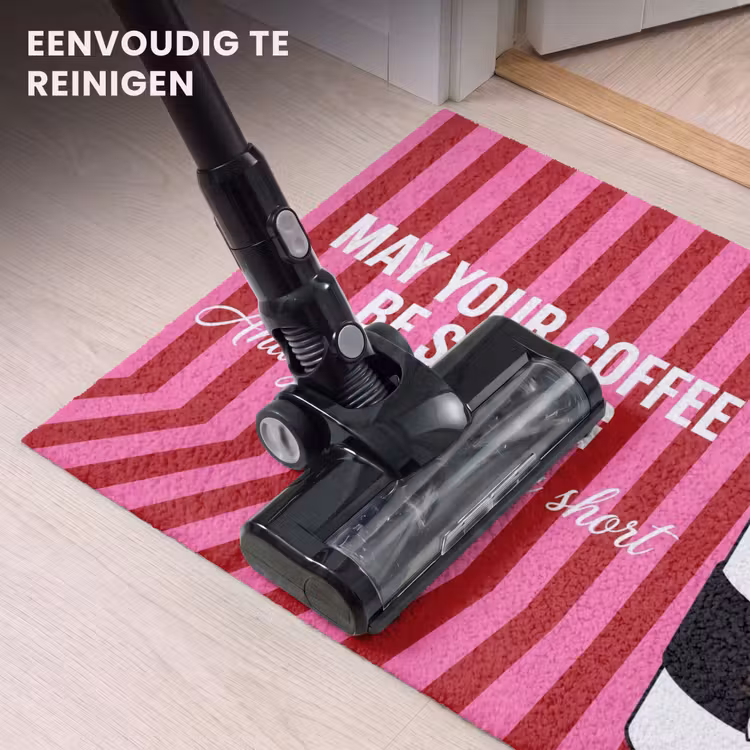 Deurmat - Roze - Strepen - Koffie - Maandag — 9