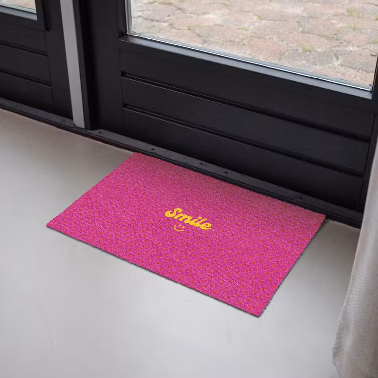 Deurmat - Smile - Stippen - Roze — 2