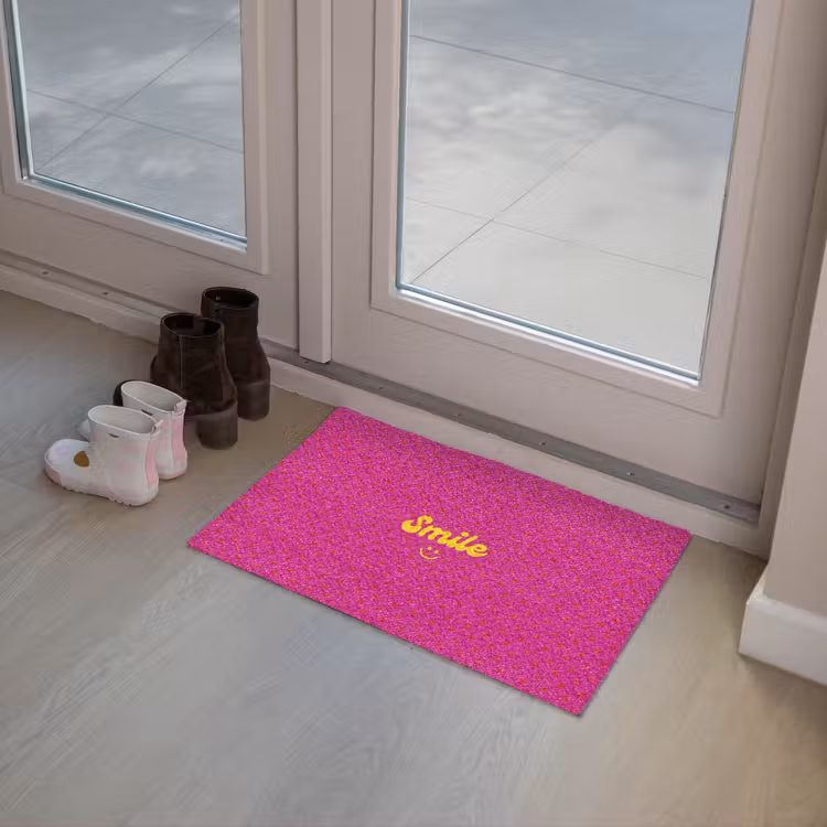 Deurmat - Smile - Stippen - Roze — 8
