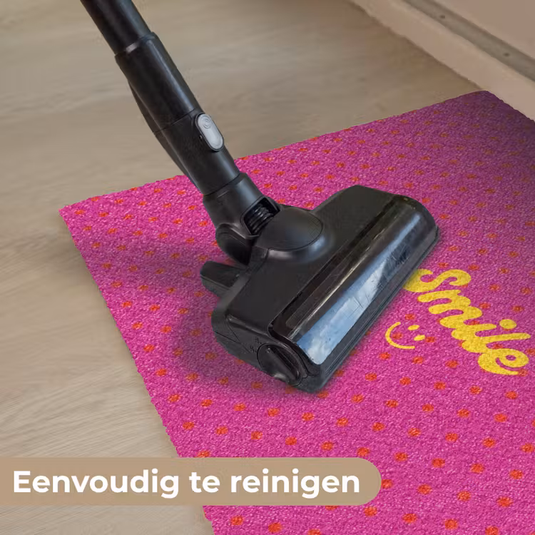 Deurmat - Smile - Stippen - Roze — 9