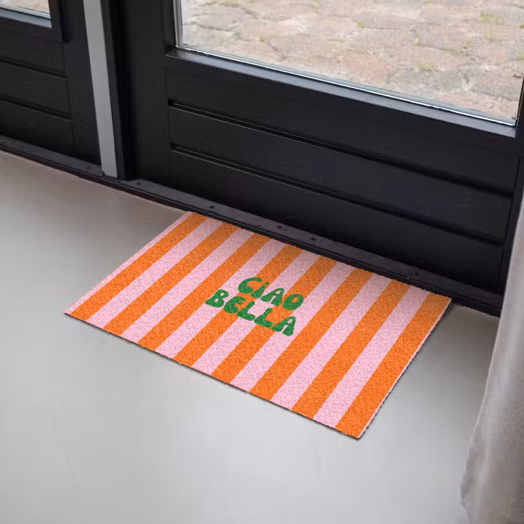 Deurmat - Strepen - Oranje - Verticaal - Ciao bella — 2