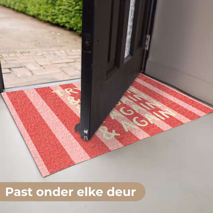 Deurmat - Strepen - Rood - Try again — 7