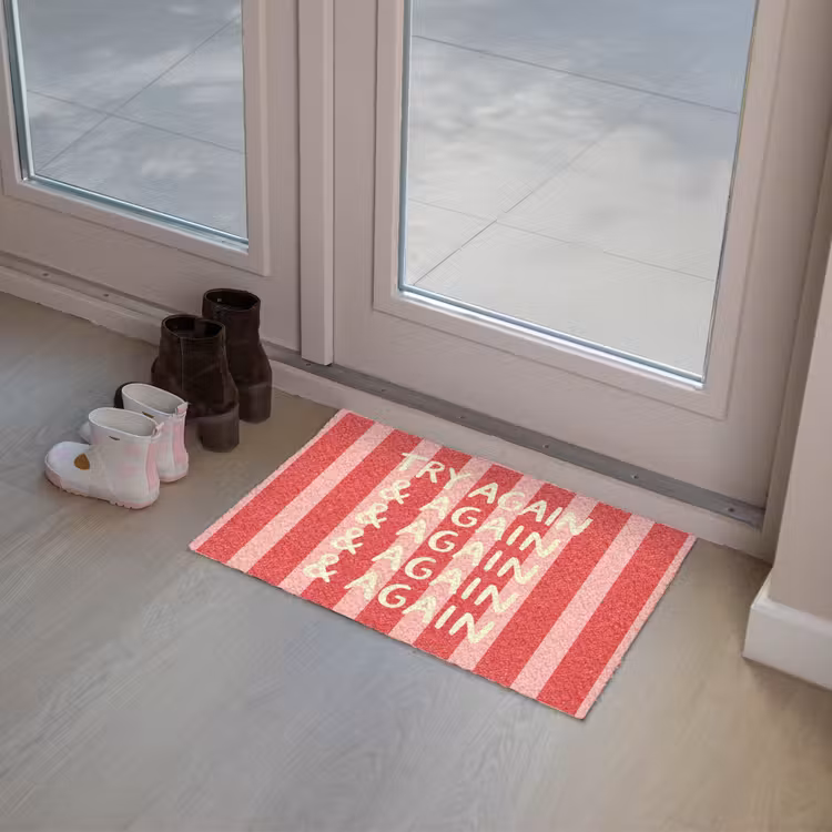 Deurmat - Strepen - Rood - Try again — 8