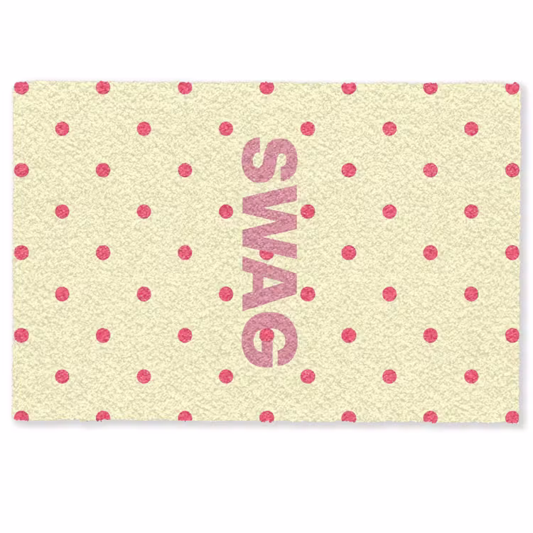 Deurmat - Swag - Roze - Stippen - Geel — 1