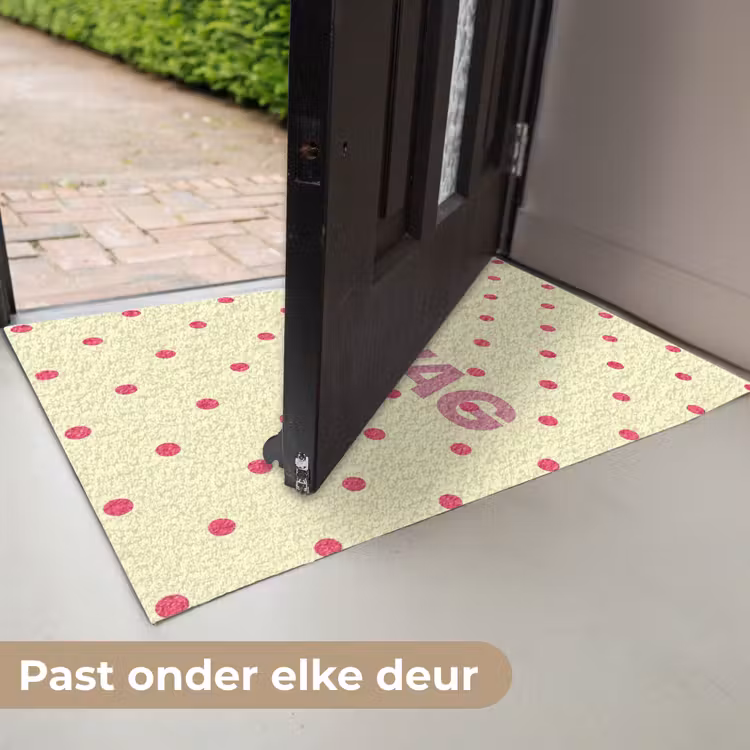 Deurmat - Swag - Roze - Stippen - Geel — 7