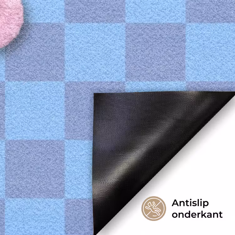 Deurmat - Sweet dreams - Vierkanten - Roze - Blauw — 6