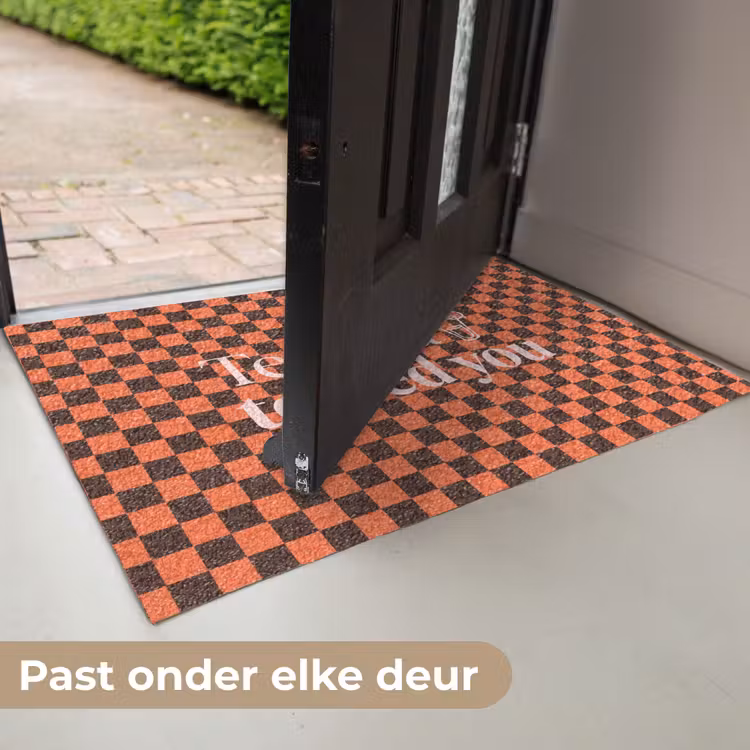 Deurmat - Tequila texted you - Glas - Vierkanten - Oranje — 7