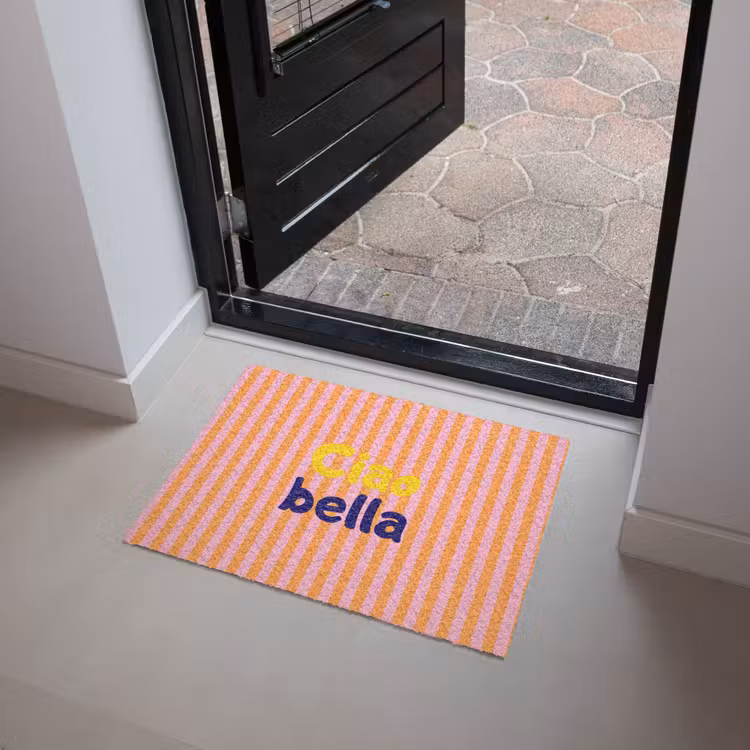 Deurmat - Verticaal - Strepen - Oranje - Ciao bella — 4