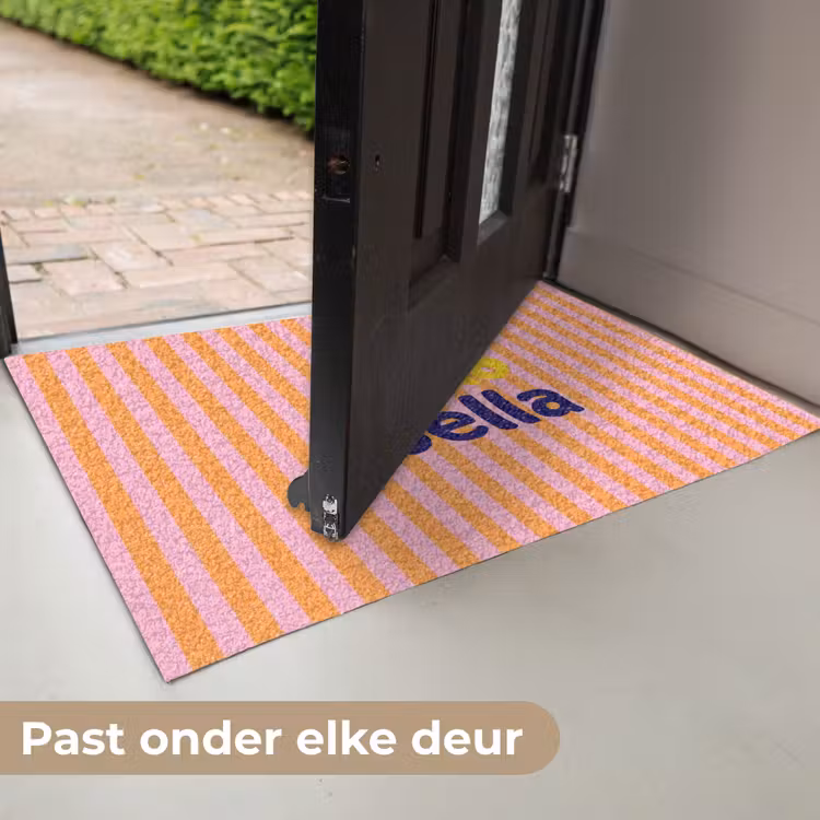Deurmat - Verticaal - Strepen - Oranje - Ciao bella — 7
