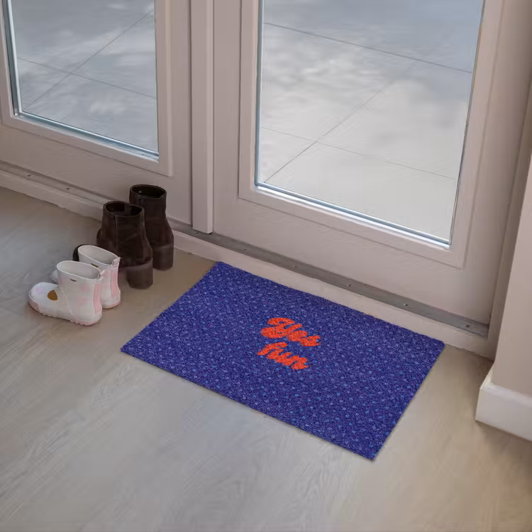 Deurmat - Yes fun - Rood - Blauw - Stippen — 8