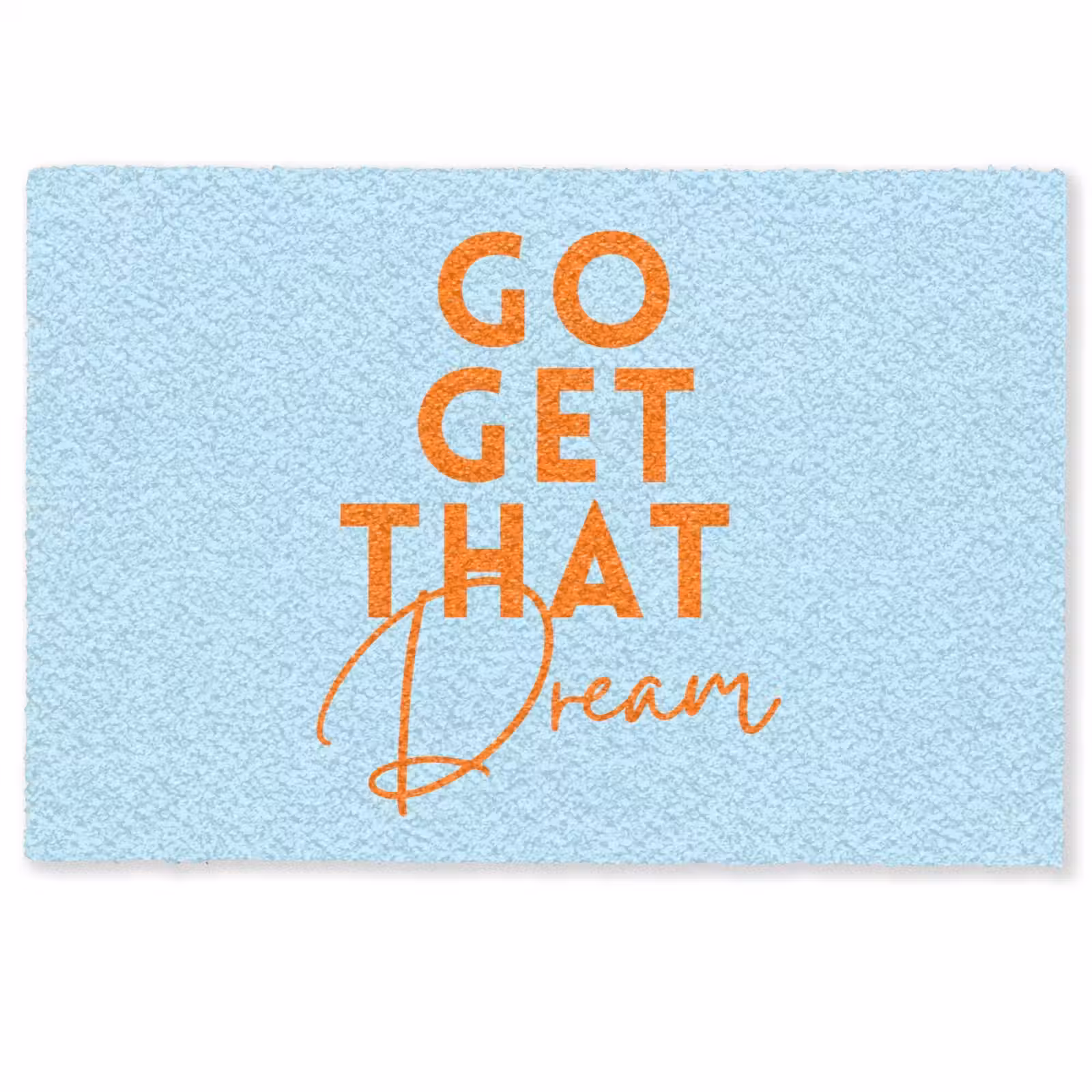 Deurmat - Blauw - Oranje - Tekst — 1