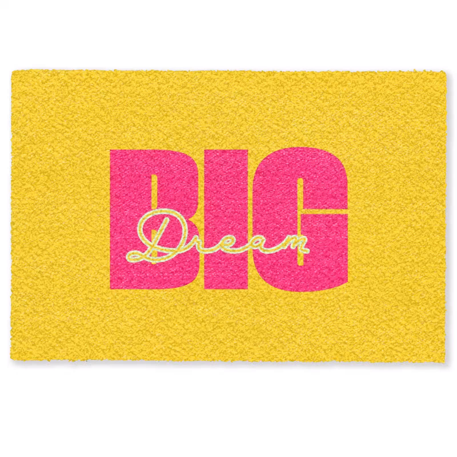 Deurmat - Dream big - Geel - Roze — 1