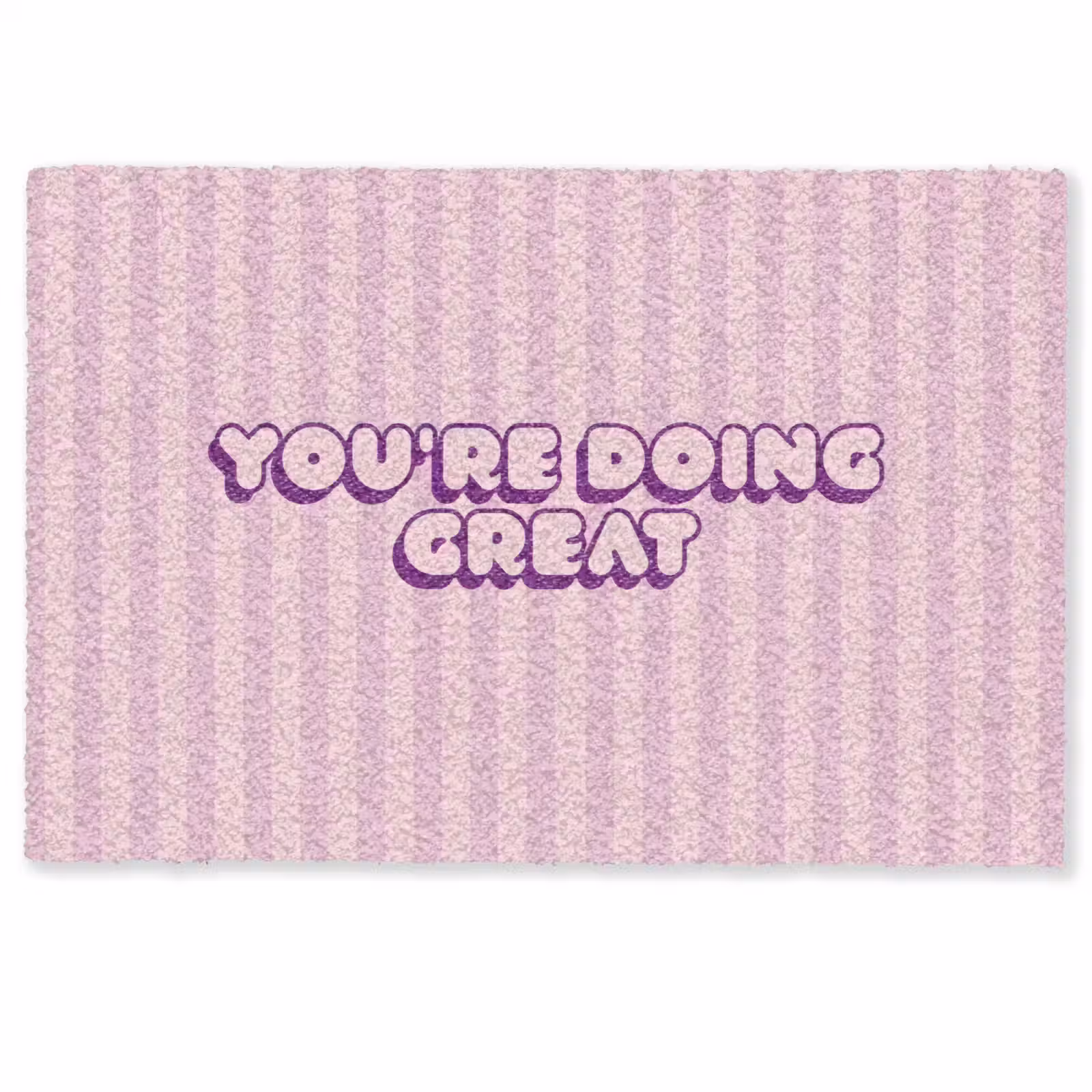 Deurmat - Paars - Strepen - You're doing great - Schaduw — 1
