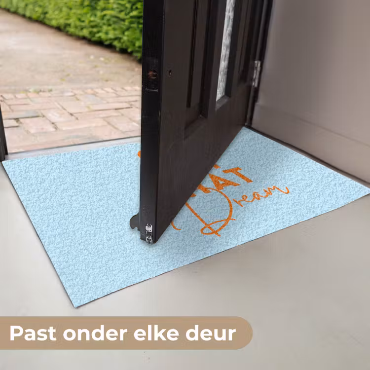 Deurmat - Blauw - Oranje - Tekst — 7