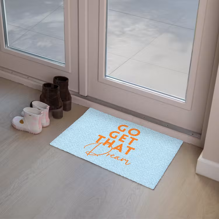 Deurmat - Blauw - Oranje - Tekst — 8
