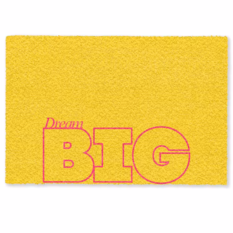 Deurmat - Dream big - Geel - Grafisch — 1