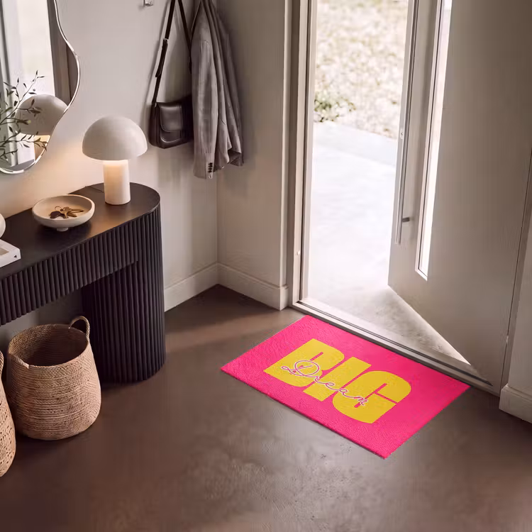 Deurmat - Dream big - Roze - Geel - Minimalistisch — 8