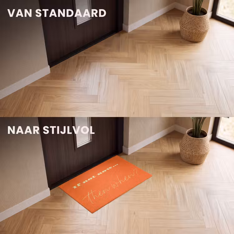 Deurmat - If not now then when - Oranje - Geel - Levendig — 3
