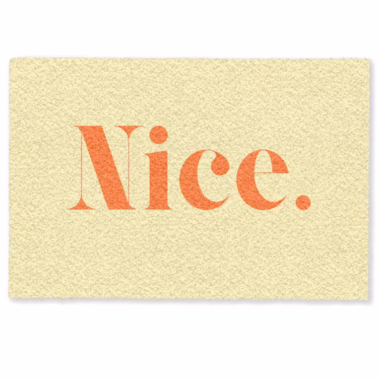 Deurmat - Nice - Oranje - Geel - Minimalistisch — 1