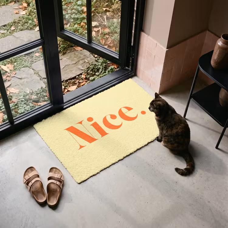 Deurmat - Nice - Oranje - Geel - Minimalistisch — 2