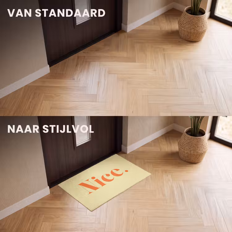 Deurmat - Nice - Oranje - Geel - Minimalistisch — 3